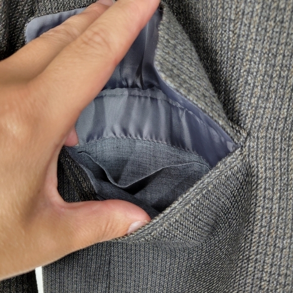 Geoffrey Beene Men's Textured Gray Black Brown Blazer 2 Button Size 42R - Picture 5 of 10